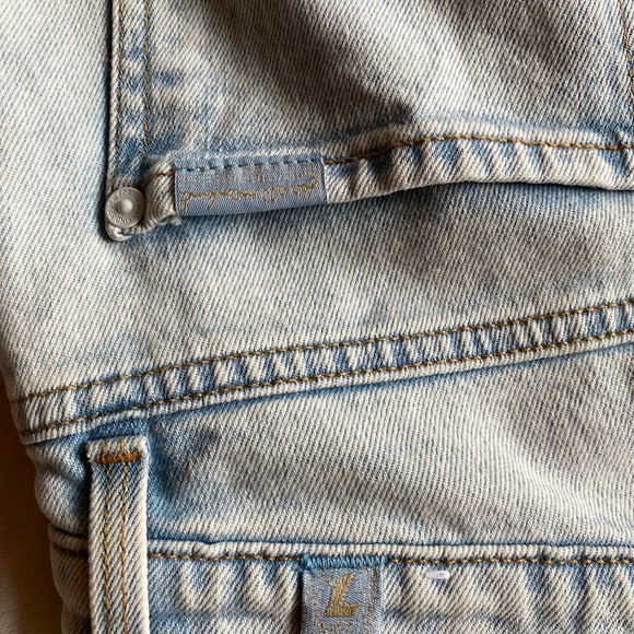 7 For All Mankind High Waist Skinny Jeans Light Wash Distressed Size 24 - Picture 7 of 10